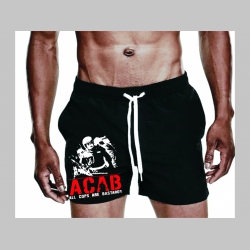 A.C.A.B. - plavky s mot&iacute;vom - plavkov&eacute; p&aacute;nske kraťasy s pohodlnou gumou v p&aacute;se a &scaron;n&uacute;rkou na dotiahnutie vhodn&eacute; aj ako klasick&eacute; kraťasy na voľn&yacute; čas